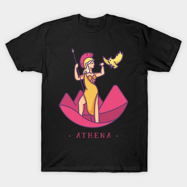 Athena Greek Mythology T-Shirt by MimicGaming